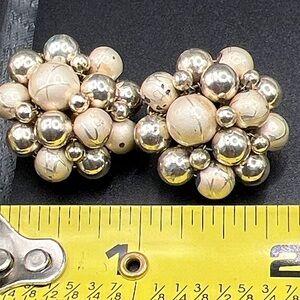 Vintage 1950’s Japan Cluster Bead Earrings